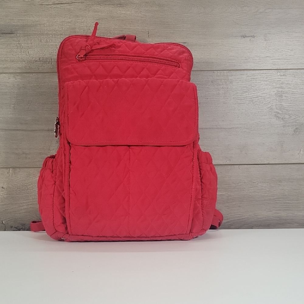 Vera Bradley Quilted Red Women's Backpack - Versatile Everyday Bag